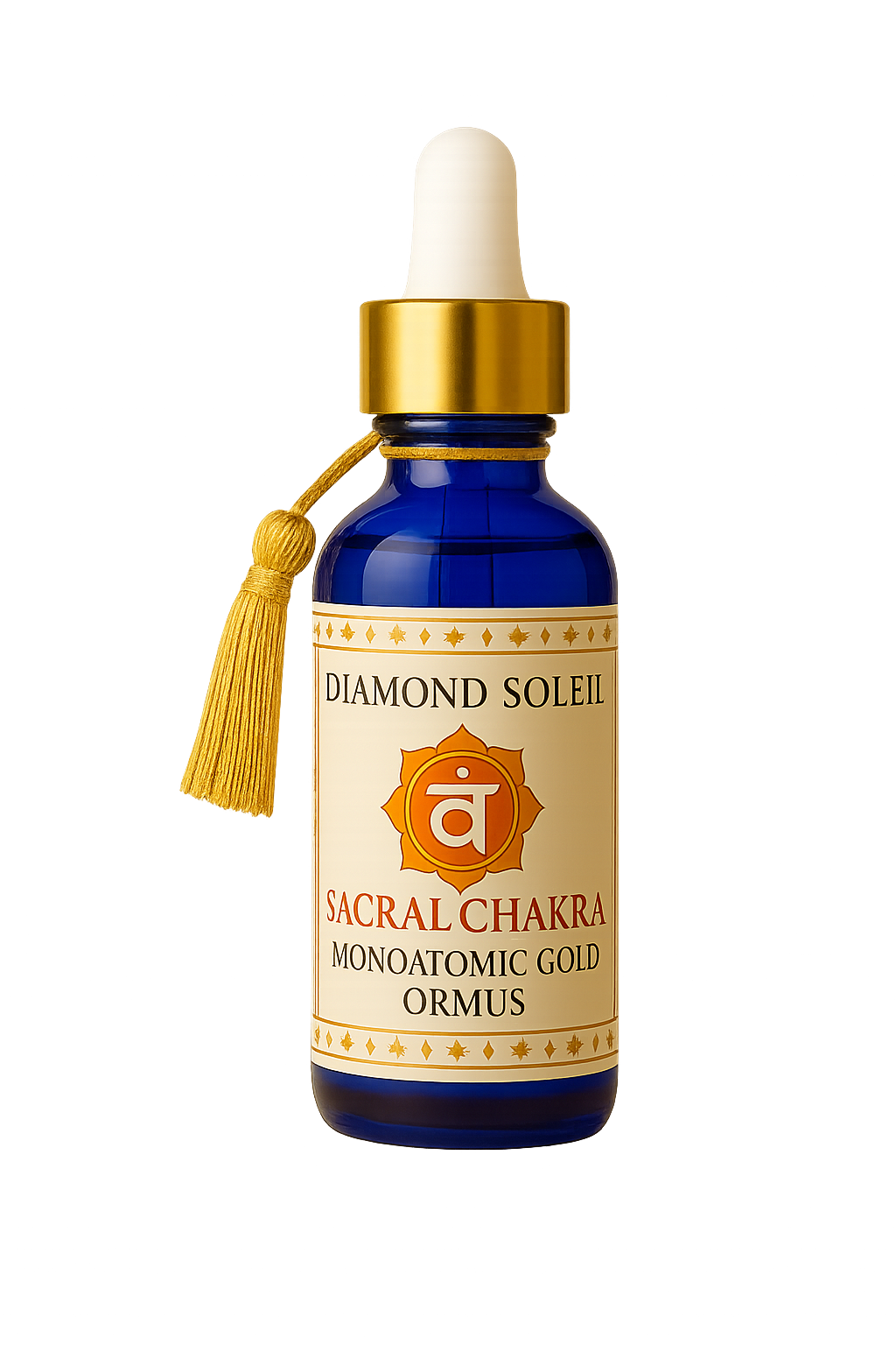 Sacral Chakra Monoatomic Gold Ormus Elixir by Diamond Soleil – activates creativity, sensual flow, and emotional harmony