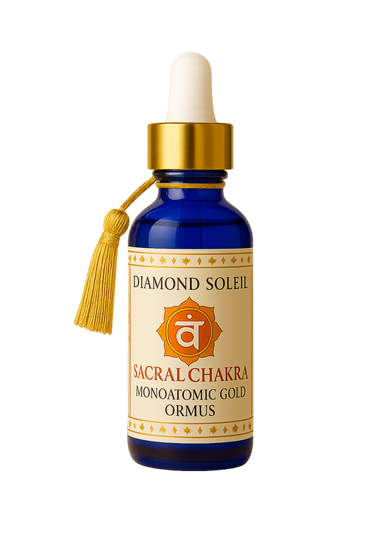 Sacral Chakra Monoatomic Gold Ormus Elixir by Diamond Soleil – activates creativity, sensual flow, and emotional harmony