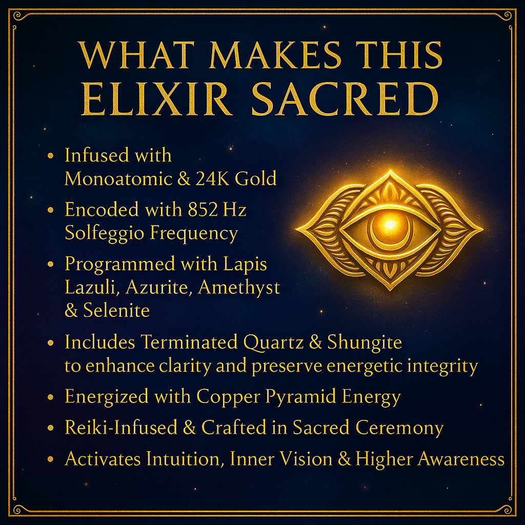 Third Eye Chakra Ormus Elixir - Decalcify Your Pineal Gland and Unlock Intuition