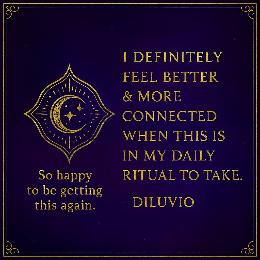 Customer testimonial highlighting feelings of reconnection and gratitude for making this a daily ritual.