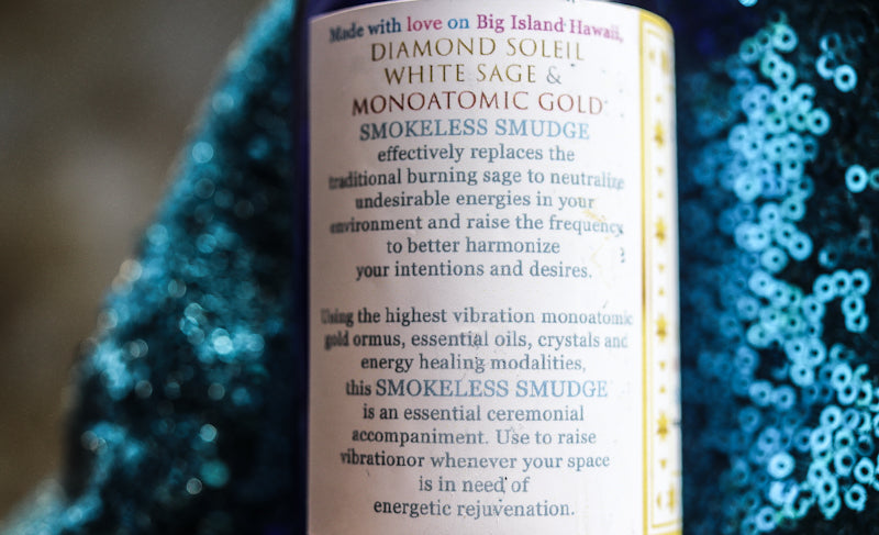 White Sage Smudge Spray w/ Monoatomic Gold Ormus - Energy Cleansing & Protection