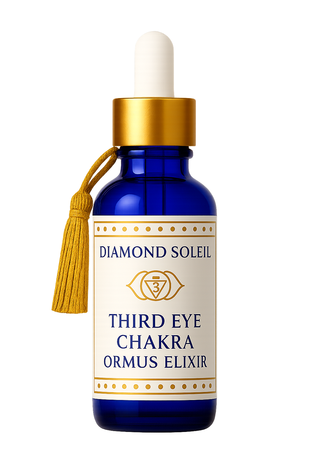 Third Eye Chakra Monoatomic Gold Ormus Elixir by Diamond Soleil – enhances intuition, inner vision, and energetic clarity