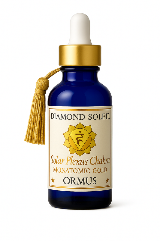 Solar Plexus Chakra Monoatomic Gold Ormus Elixir by Diamond Soleil – boosts confidence, personal power, and inner radiance